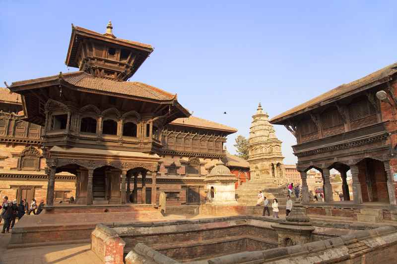 Bhaktapur Durbar Square old temples in Nepal